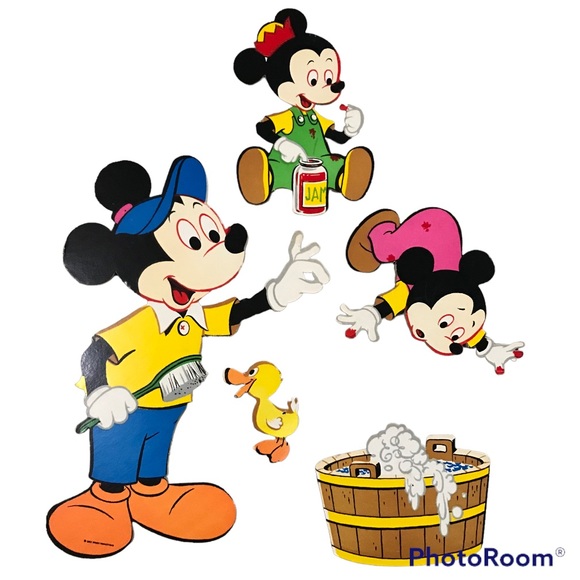 Disney Other - Vintage Mickey Mouse and Nephews Wall Hangings